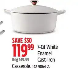 Canadian Tire Lagostina 7-Qt White Enamel Cast-Iron offer
