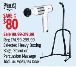 Canadian Tire Everlast Selected Heavy Boxing Bags, Stand or Percussion Massage Tool offer