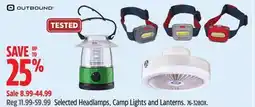 Canadian Tire Outbound Selected Headlamps, Camp Lights and Lanterns offer