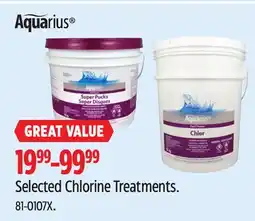 Canadian Tire Aquarius Selected Chlorine Treatments offer