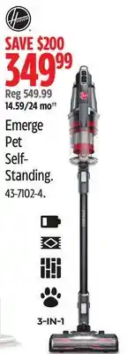 Canadian Tire Hoover Emerge Pet Self- Standing offer