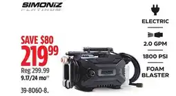 Canadian Tire Simoniz Platinum1800 PSI 2.0 GPM Electric Pressure Washer offer