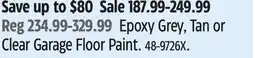 Canadian Tire Rust-Oleum Epoxy Grey, Tan or Clear Garage Floor Paint offer