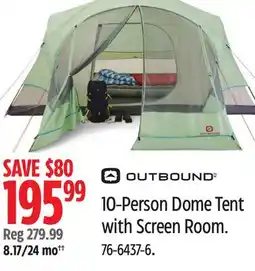 Canadian Tire Outbound 10-Person Dome Tent with Screen Room offer