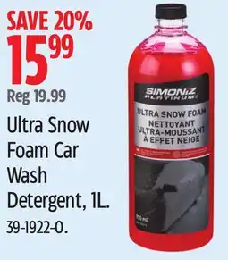Canadian Tire Simoniz Ultra Snow Foam Car Wash Detergent, 1L offer