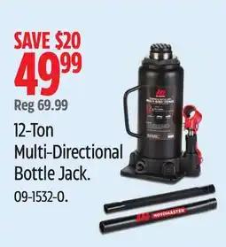 Canadian Tire Motomaster 12-Ton Multi-Directional Bottle Jack offer