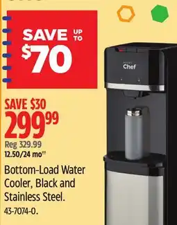 Canadian Tire MASTER Chef Bottom-Load Water Cooler, Black and Stainless Steel offer