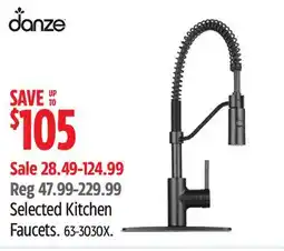 Canadian Tire Danze Selected Kitchen Faucets offer