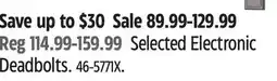 Canadian Tire Garrison Selected Electronic Deadbolts offer