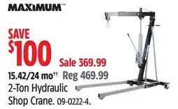 Canadian Tire Maximum 2-Ton Hydraulic Shop Crane offer