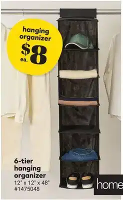 Giant Tiger 6-tier hanging organizer offer