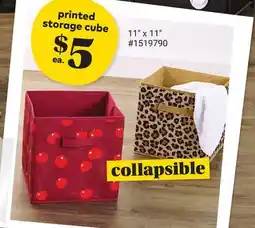 Giant Tiger printed storage cube offer