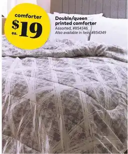 Giant Tiger Double/queen printed comforter offer