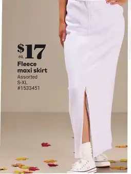 Giant Tiger Fleece maxi skirt offer