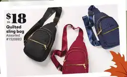Giant Tiger Quilted sling bag offer