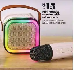Giant Tiger Mini karaoke speaker with microphone offer
