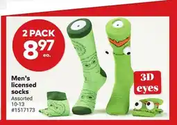 Giant Tiger Men's licensed socks offer