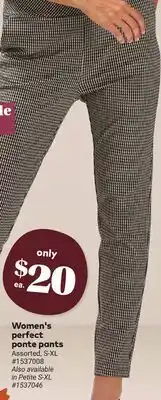 Giant Tiger Women's perfect ponte pants offer