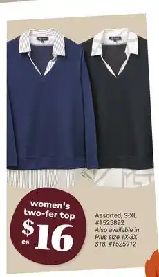 Giant Tiger women's two-fer top offer