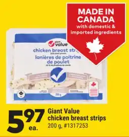 Giant Tiger Giant Value chicken breast strips offer