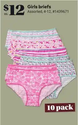 Giant Tiger Girls briefs offer