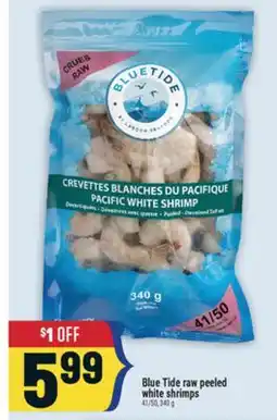 Marché Adonis Blue Tide raw peeled white shrimps offer