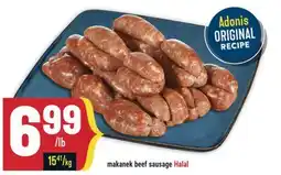 Marché Adonis Makanek Beef Sausage Halal offer