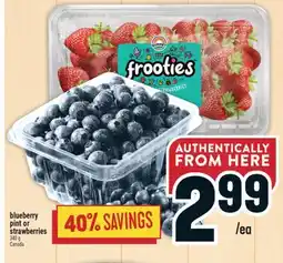 Marché Adonis Blueberry pint or strawberries offer