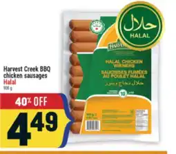 Marché Adonis Harvest Creek BBQ chicken sausages Halal offer
