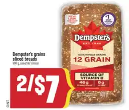Marché Adonis Dempster's grains sliced breads offer