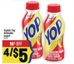 Marché Adonis Yoplait Yop drinkable yogurt offer