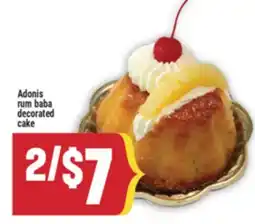 Marché Adonis Adonis rum baba decorated cake offer