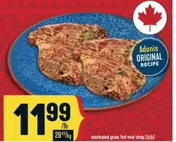 Marché Adonis Marinated grain fed veal chop Halal offer