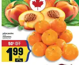 Marché Adonis Yellow peaches or clementines offer