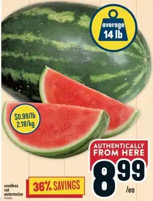 Marché Adonis Seedless cut watermelon offer