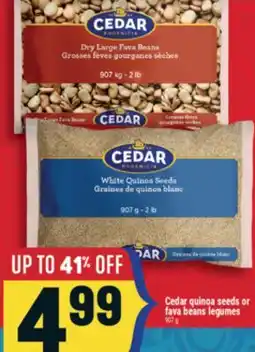 Marché Adonis Cedar quinoa seeds or fava beans legumes offer