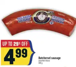 Marché Adonis Butchersel sausage offer