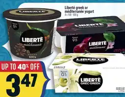 Marché Adonis Liberté greek or méditerranée yogurt offer