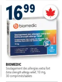 Familiprix BIOMEDIC Extra strength allergy relief, 10mg, 30 tablets offer