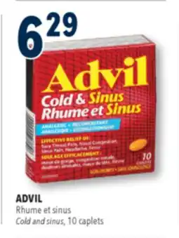 Familiprix ADVIL Cold and sinus, 10caplets offer