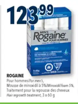 Familiprix ROGAINE For men's, Minoxidil foam 5%, Hair regrowth treatment offer