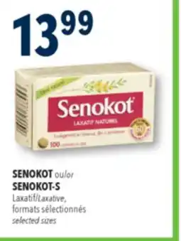 Familiprix SENOKOT or SENOKOT-S Laxative, selected sizes offer