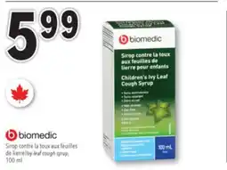 Familiprix biomedic Ivy leaf cough syrup, 100 ml offer