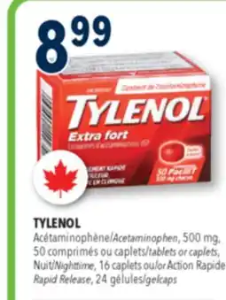 Familiprix Tylenol Extra Strength 500mg tablets 50un offer