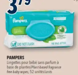 Familiprix PAMPERS, Plant-based fragrance free baby wipes, 52 units offer