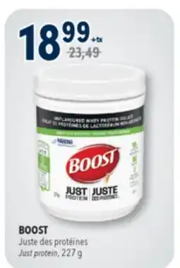 Familiprix Boost Just Protein unflavoured whey protein isolate 227g offer