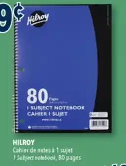 Familiprix HILROY 1 Subject notebook, 80pages offer