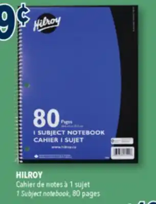 Familiprix HILROY 1 Subject notebook, 80pages offer