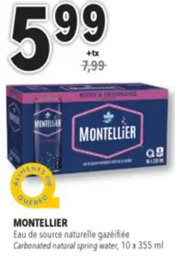 Familiprix MONTELLIER Carbonated natural spring water, 10x 355ml offer