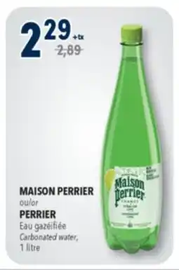 Familiprix MAISON PERRIER or PERRIER Carbonated water offer